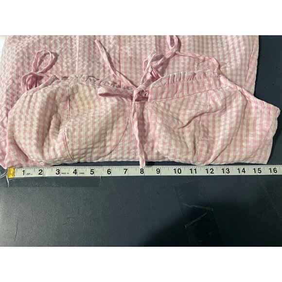 Pink Gingham Babydoll Dress Sz Large (11/13/) Coquette Y2k Cottcore - Picture 8 of 11